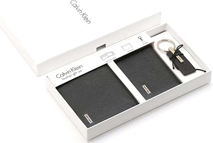 Calvin Klein Men's 3-Piece Wallet Set: Wallet, Card Holder, Luxury Keychain
