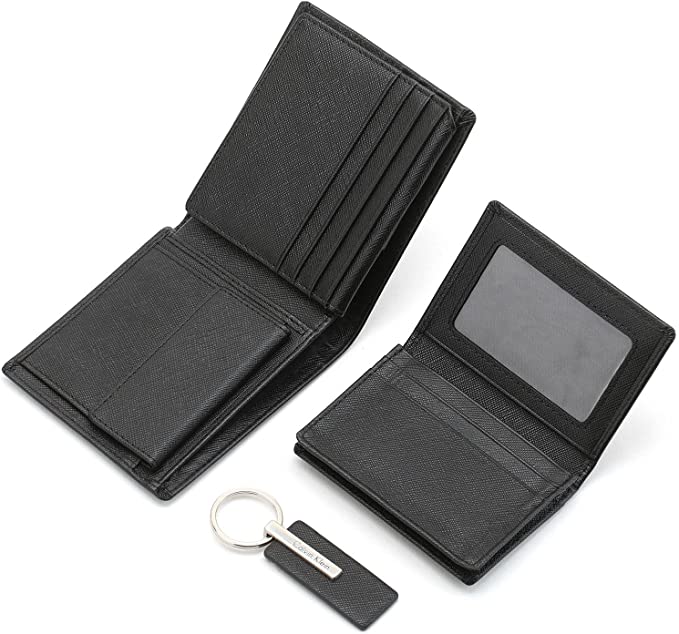 Calvin Klein Men's 3-Piece Wallet Set: Wallet, Card Holder, Luxury Keychain