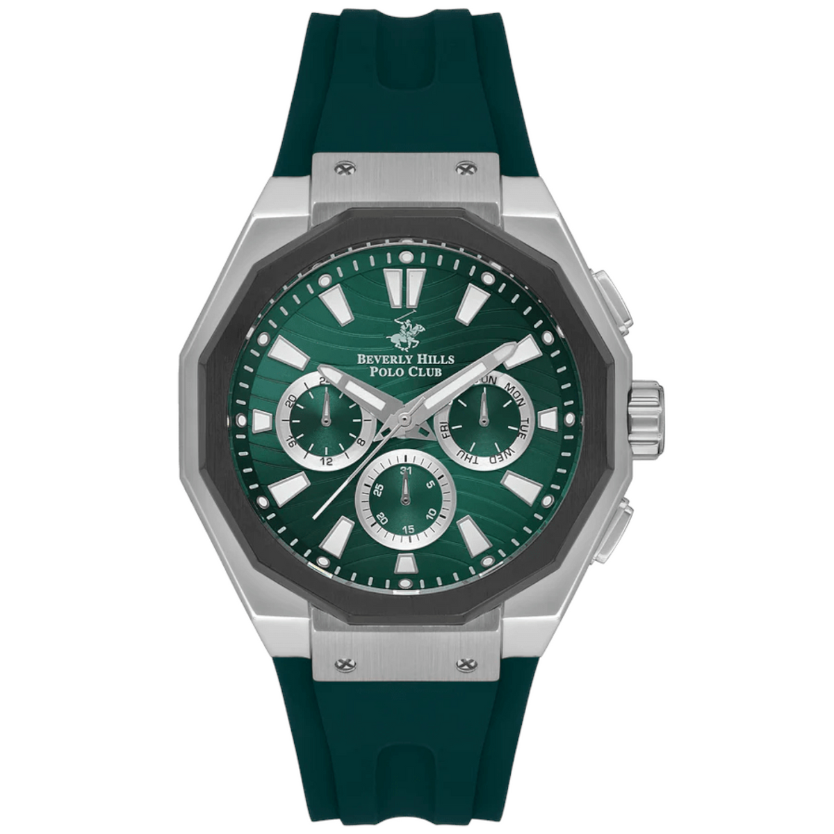 Beverly Hills Polo Club Men's Multi-Function Green Dial Watch – BP3557X.375