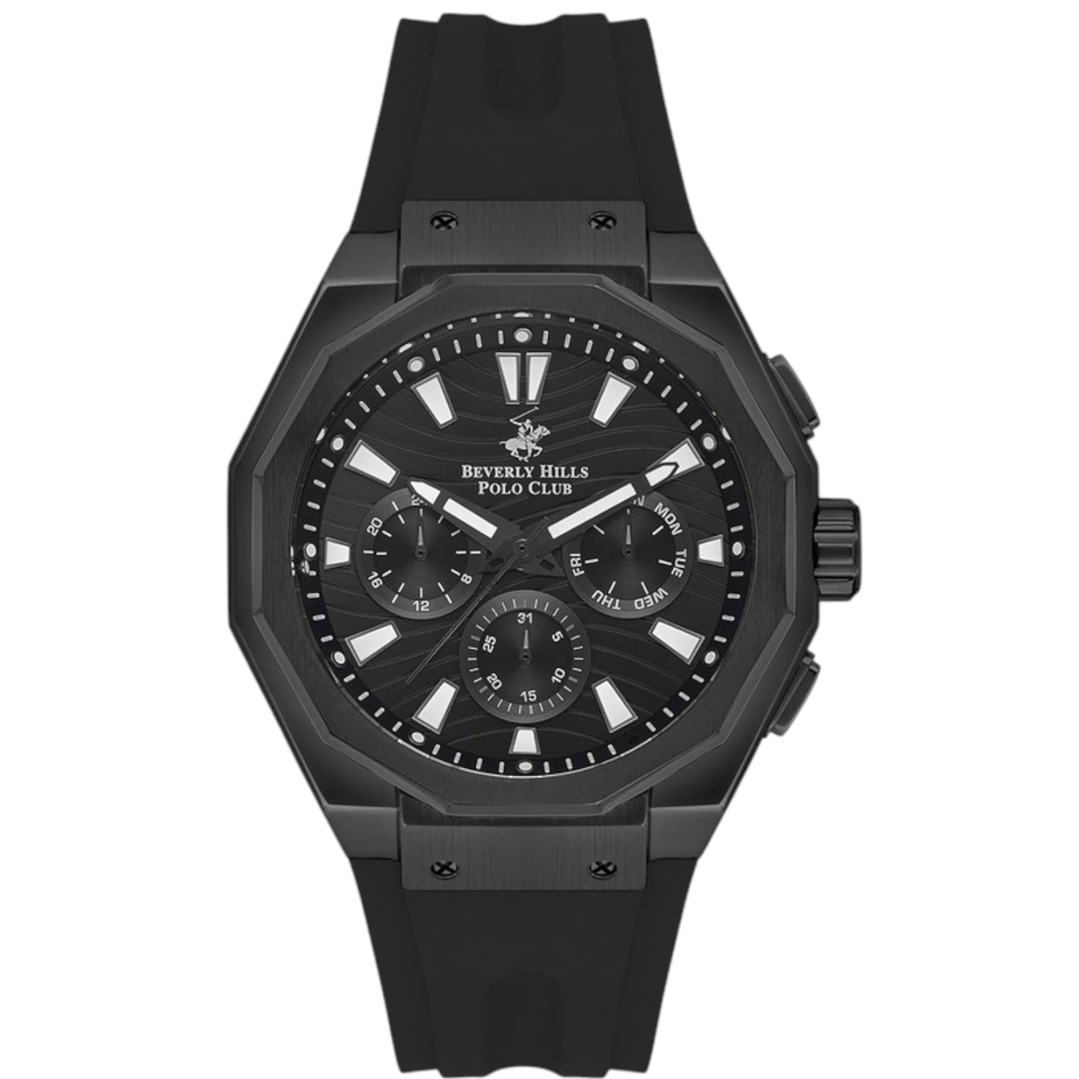 Beverly Hills Polo Club Men’s Multi Function Black Dial Watch – BP3557X.651