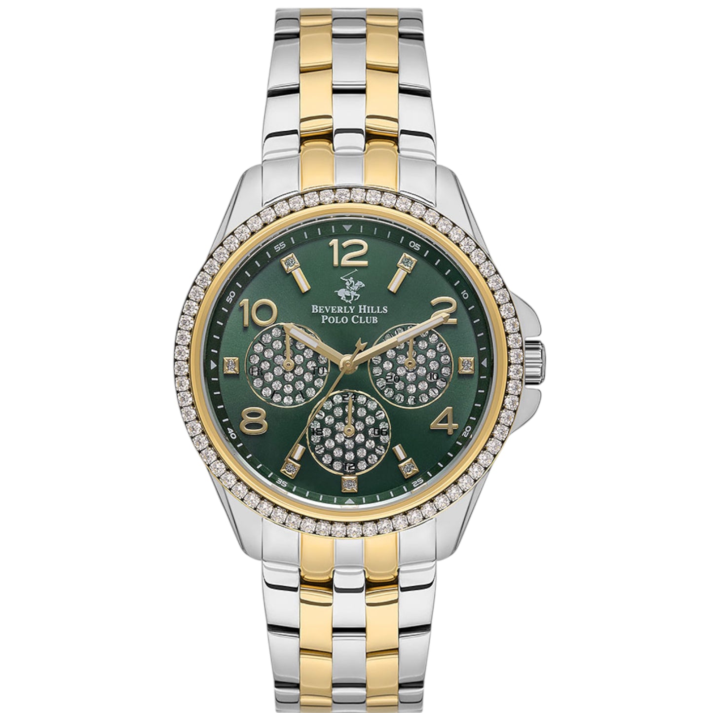 BEVERLY HILLS POLO CLUB Women’s Analog Green Dial Watch – BP3572C.270