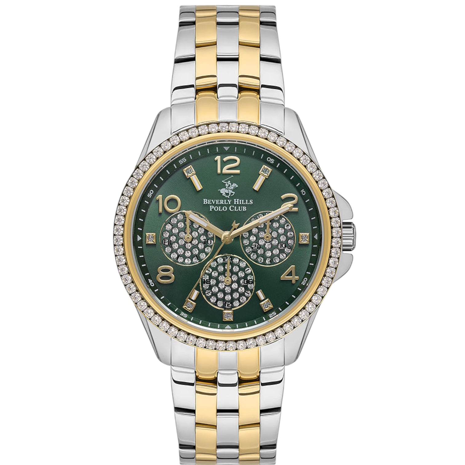BEVERLY HILLS POLO CLUB Women’s Analog Green Dial Watch – BP3572C.270
