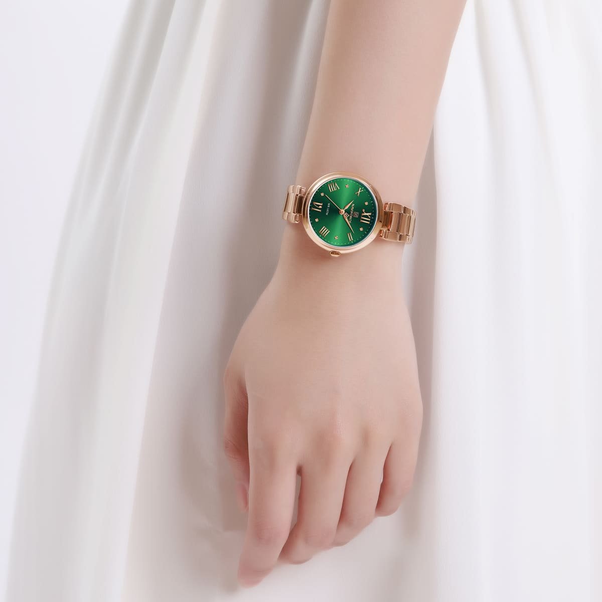ساعة نافي فورس للنساء NF5030-RG-GN