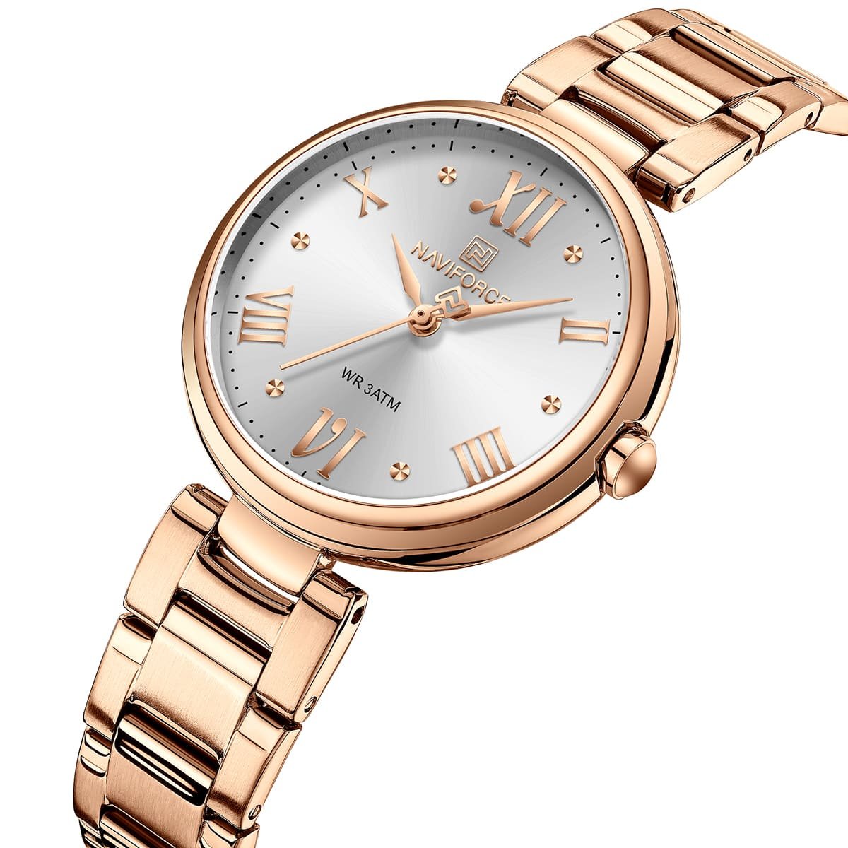 ساعة نافي فورس للنساء NF5030-RG-W