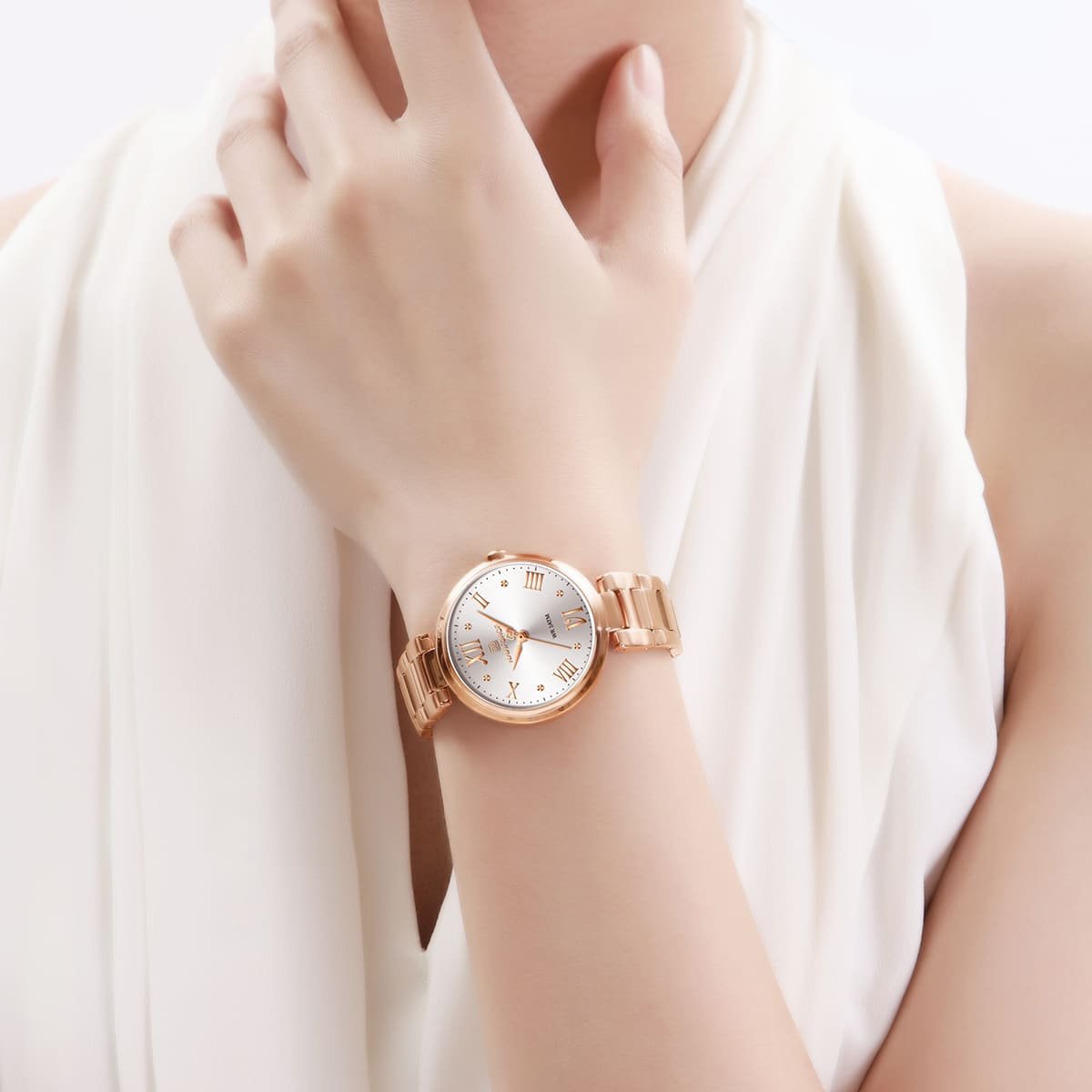 ساعة نافي فورس للنساء NF5030-RG-W