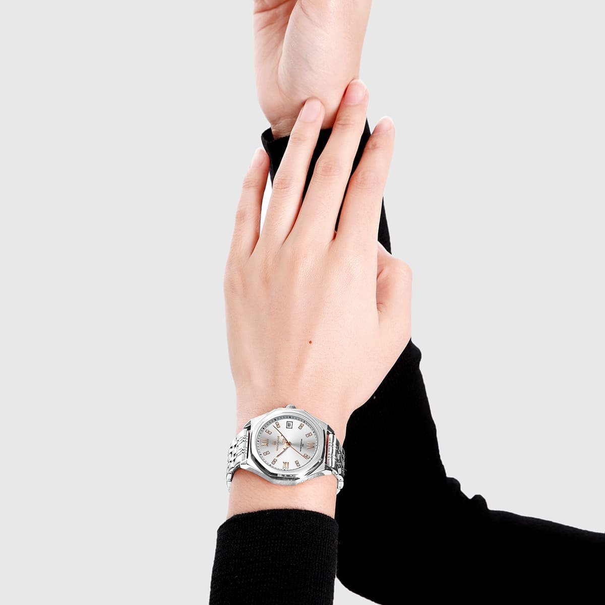 ساعة نافي فورس للنساء NF5052-S-W-S