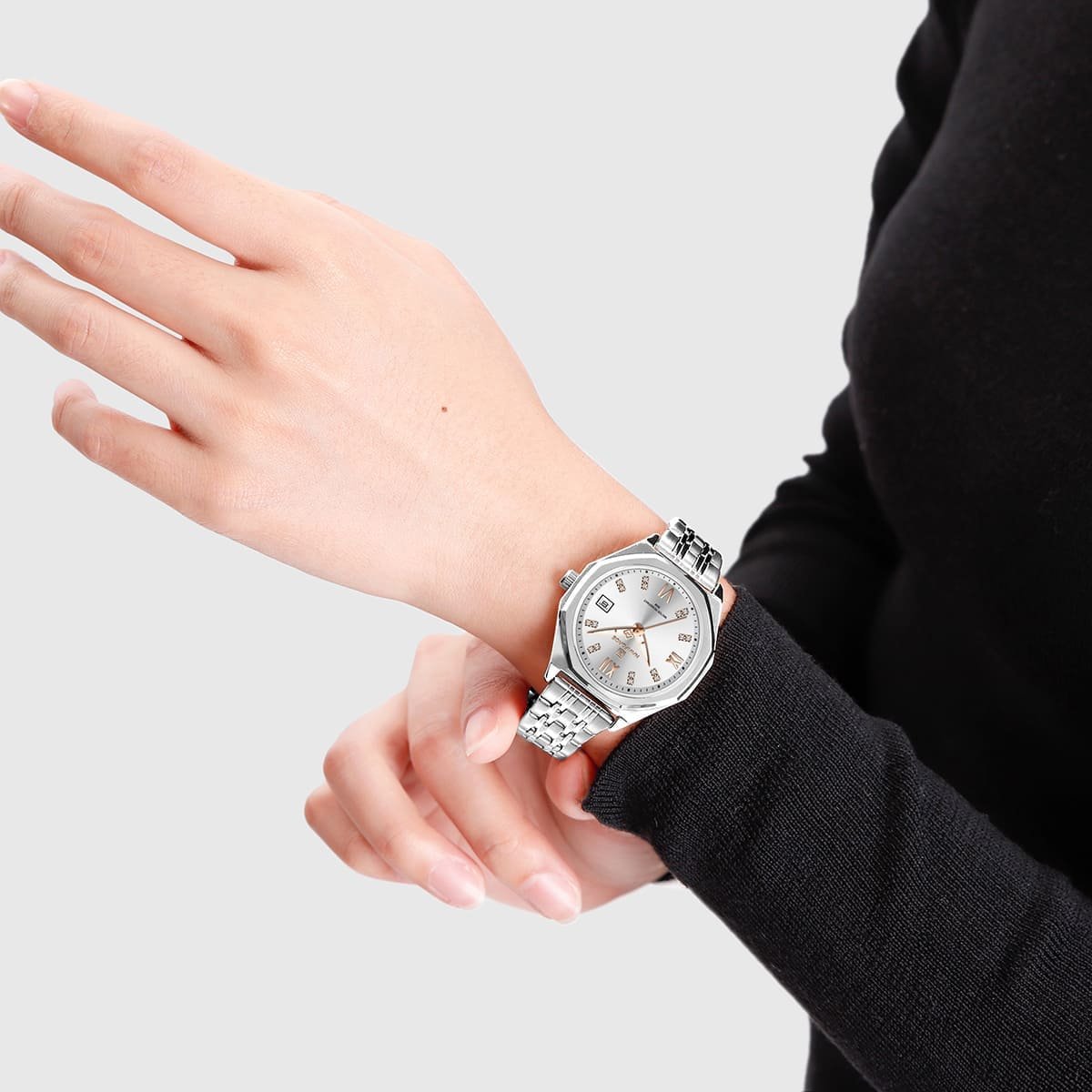 ساعة نافي فورس للنساء NF5052-S-W-S