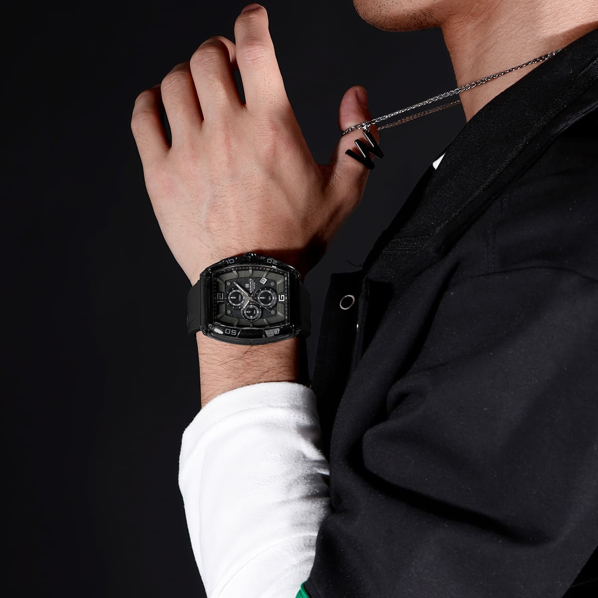 Naviforce Men's Watch NF6101-B-W-B