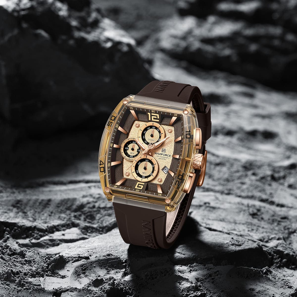Naviforce Men's Watch NF6101-RG-Y-CE