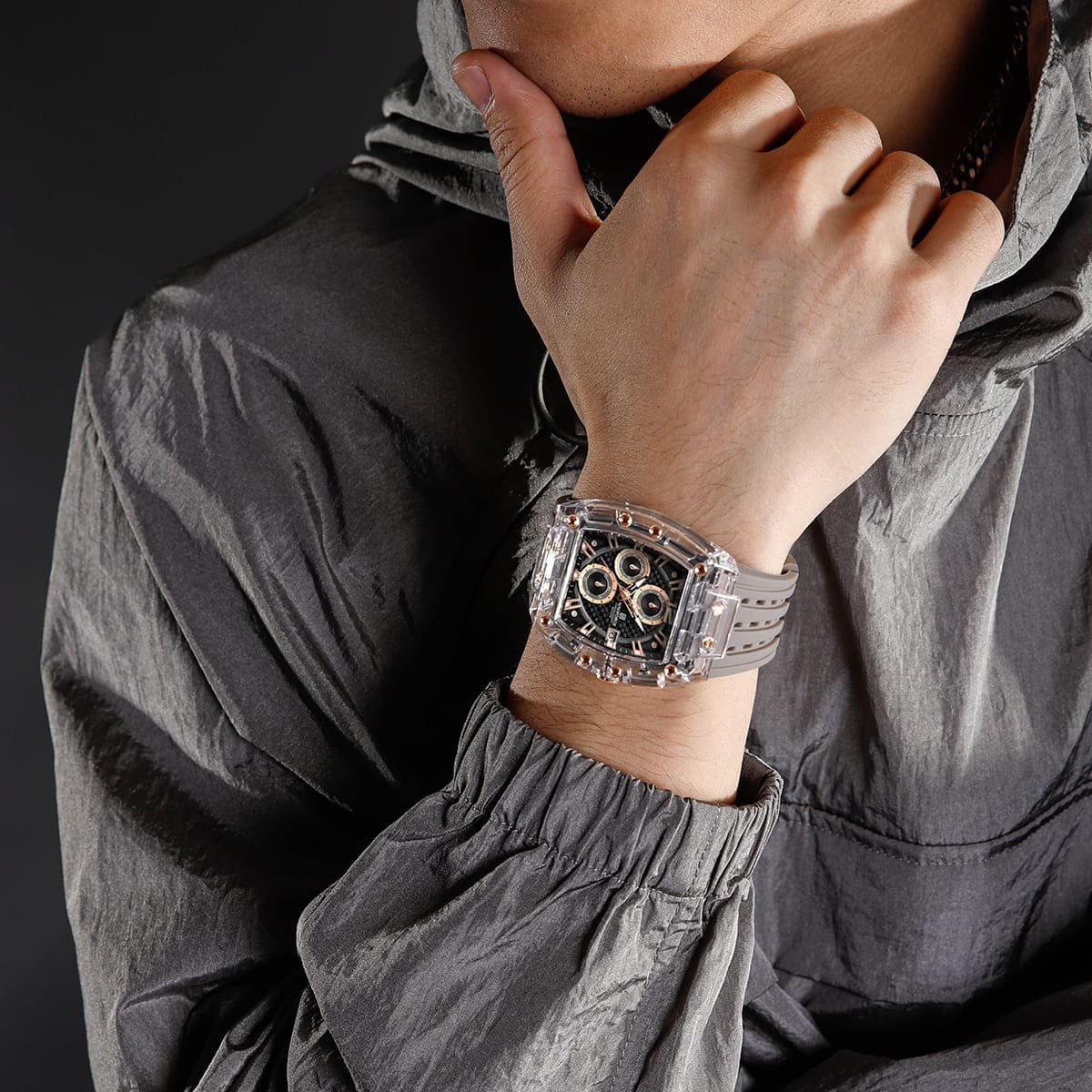 ساعة نافي فورس للرجال NF7105-S-RG-GY