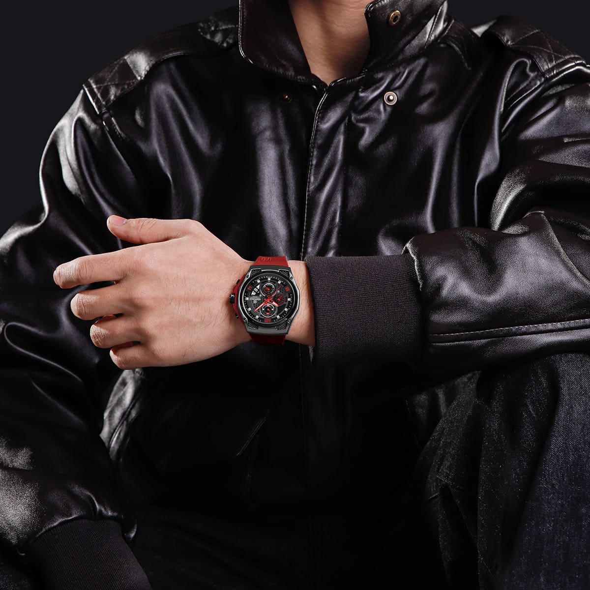 ساعة نافي فورس للرجال NF8051T-B-B-R