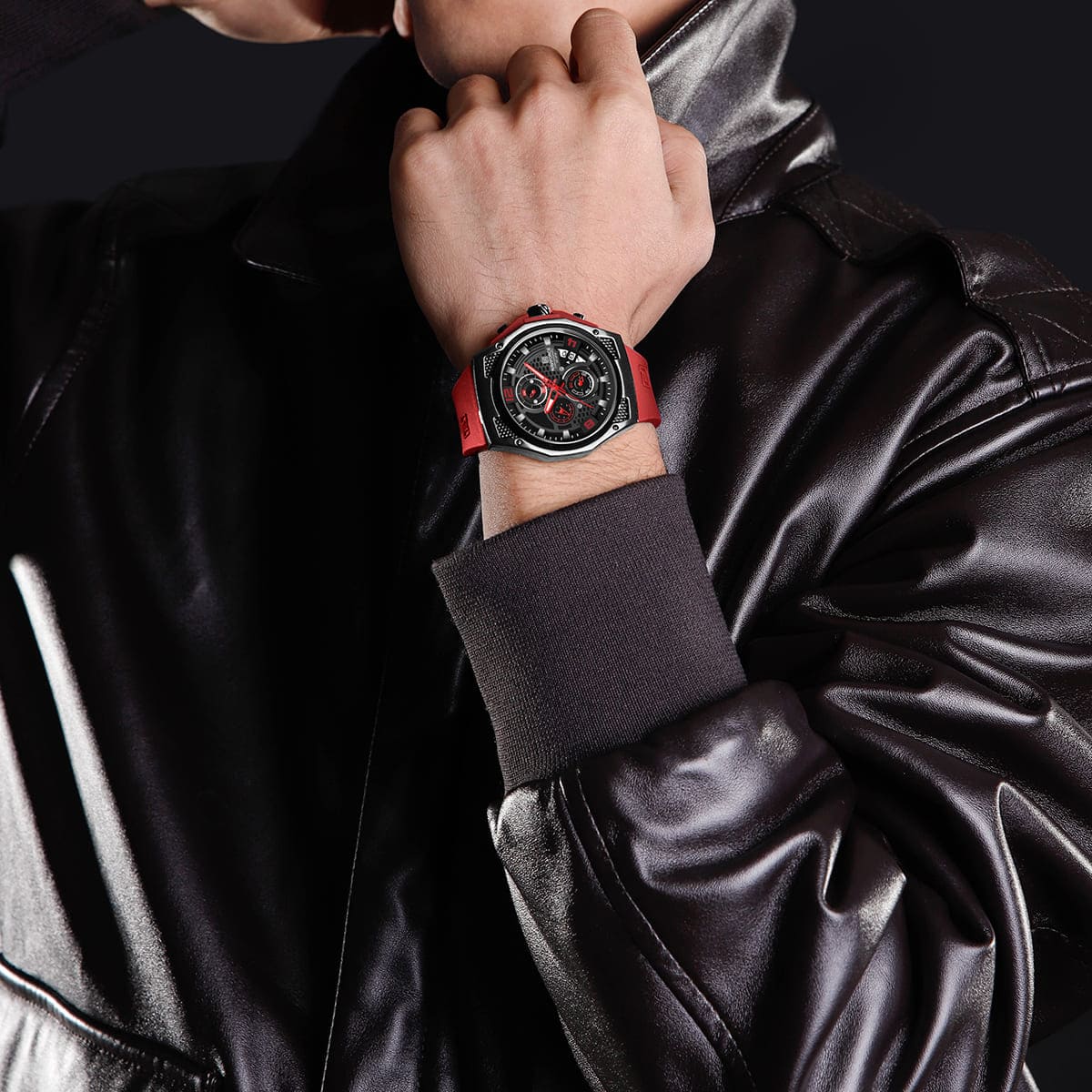 ساعة نافي فورس للرجال NF8051T-B-B-R