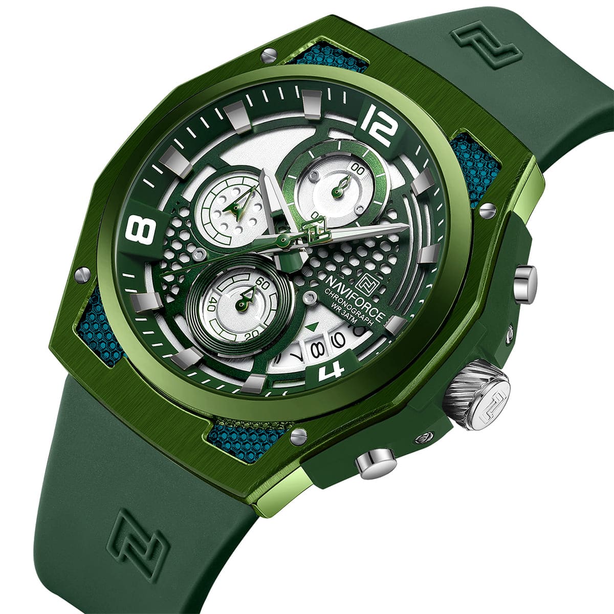ساعة نافي فورس للرجال NF8051T-GN-GN-GN