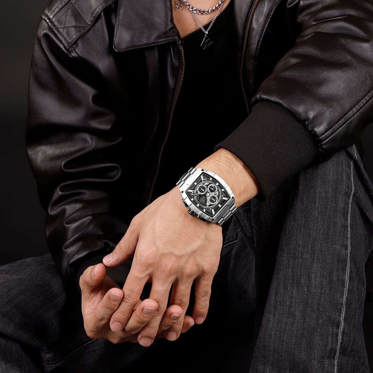 ساعة نافي فورس للرجال NF8066-S-B-S