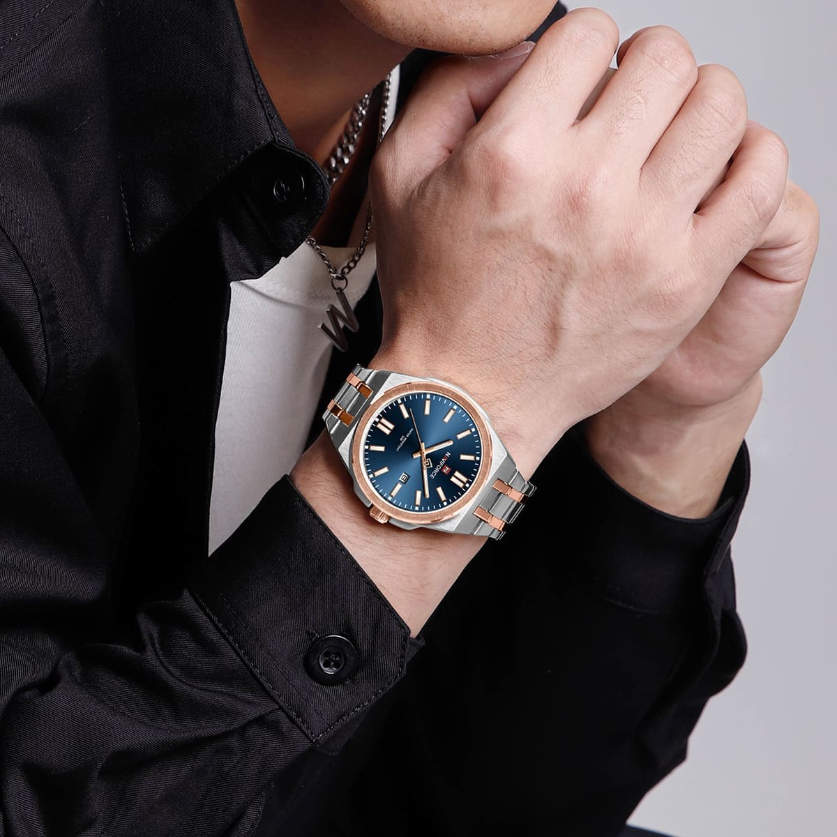 ساعة نافي فورس للرجال NF9226-S-BE-RG