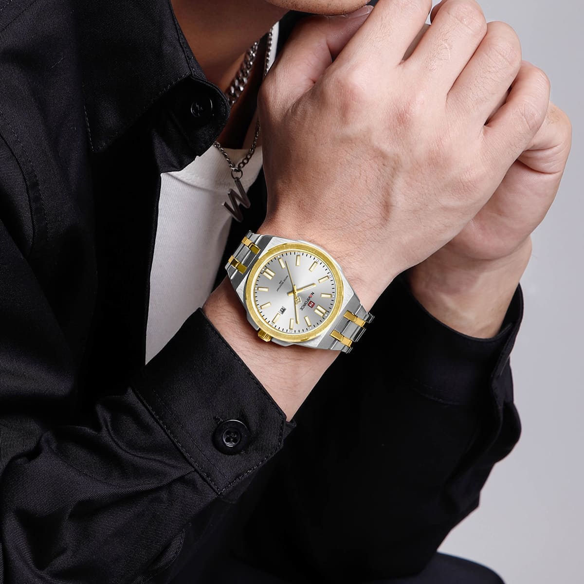 ساعة نافي فورس للرجال NF9226-S-W-G