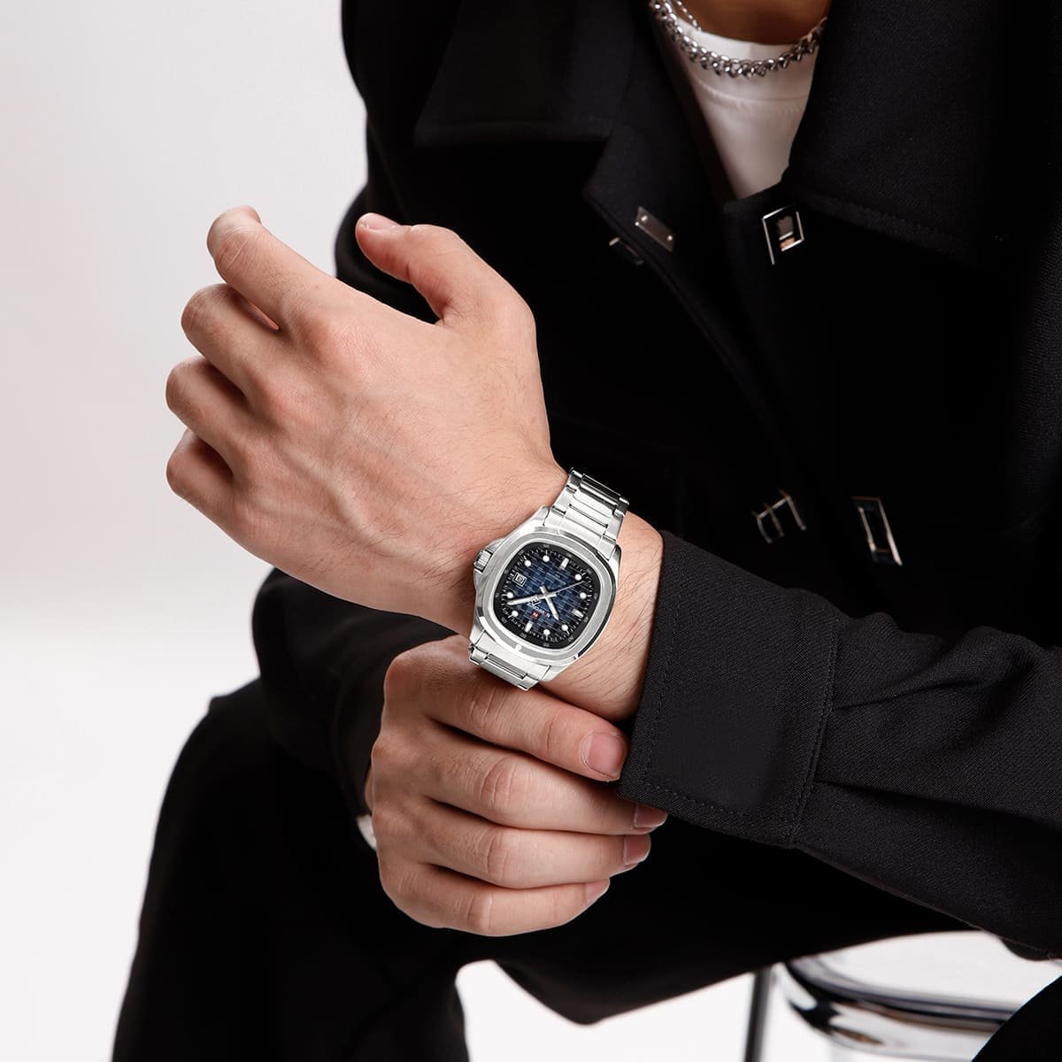 ساعة نافي فورس للرجال NF9240-S-BE-S