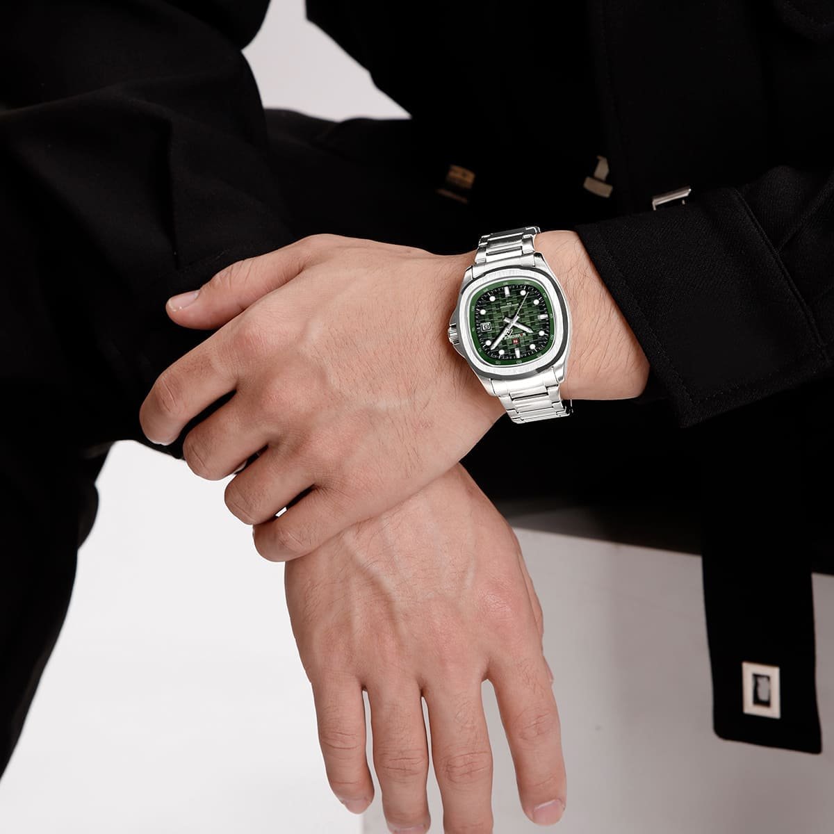 ساعة نافي فورس للرجال NF9240-S-GN-S