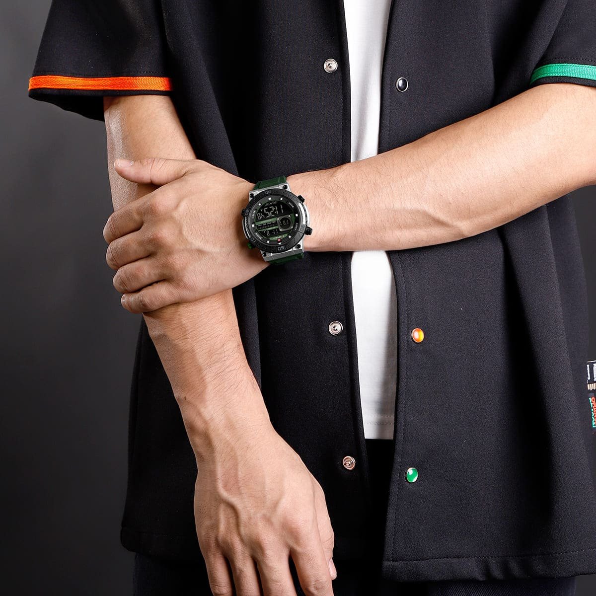 ساعة نافي فورس للرجال NF9241T-S-GN-GN