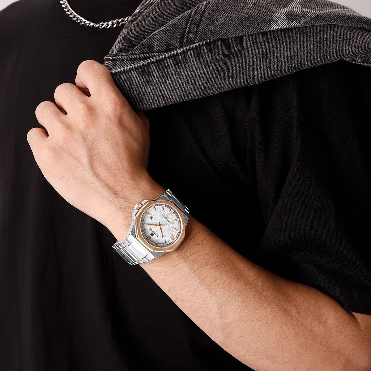 ساعة نافي فورس للرجال NF9245-S-W-RG