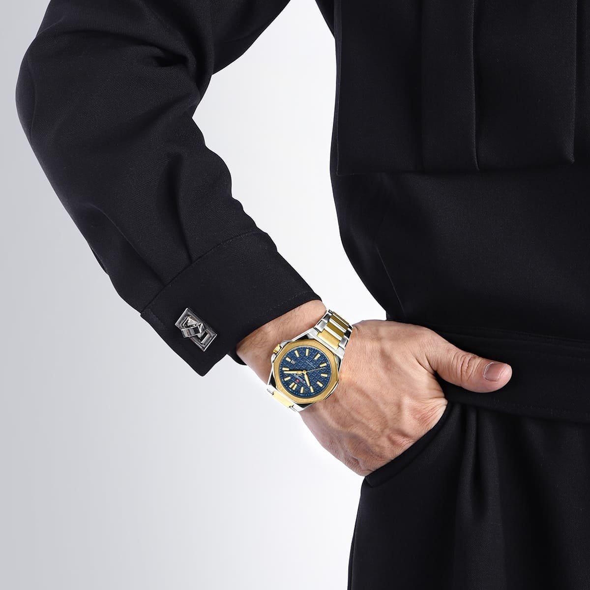 ساعة نافي فورس للرجال NF9258-G-BE-G