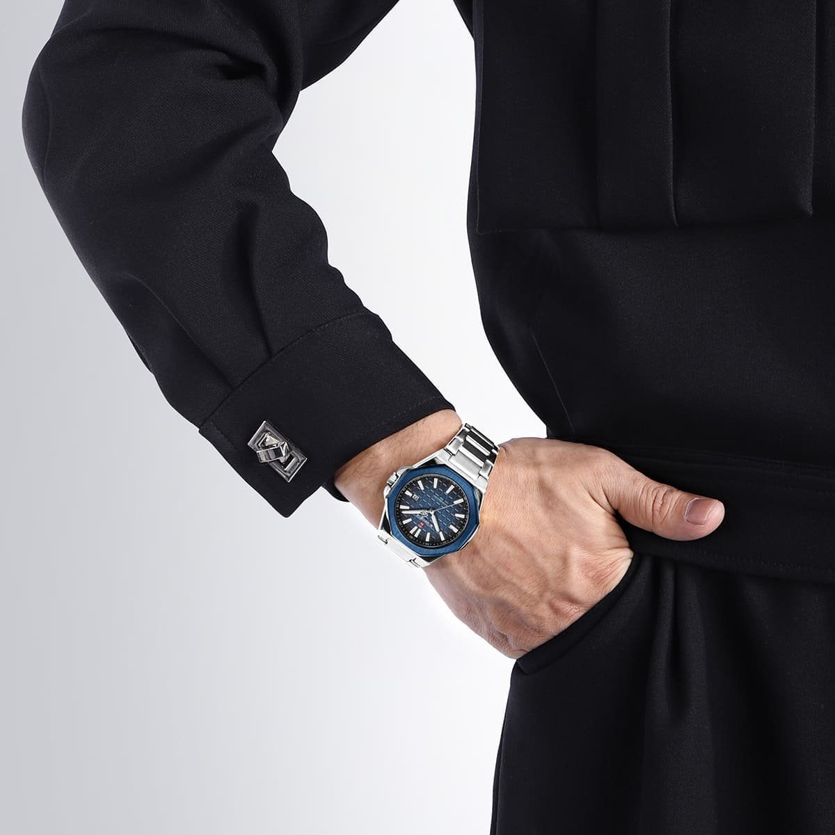 ساعة نافي فورس للرجال NF9258-S-BE-S