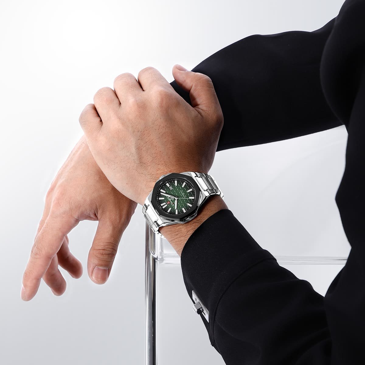 ساعة نافي فورس للرجال NF9258-S-GN-S